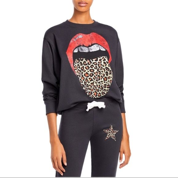 Prince Peter Collection Tops - NWT Prince Peter Leopard Tongue Sweatshirt Small